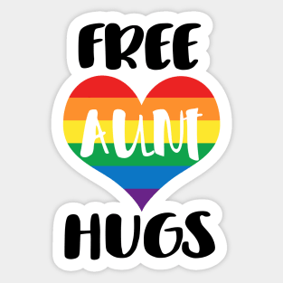 Free Aunt Hugs - Black Text Sticker